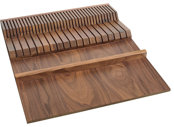 Rev A Shelf Walnut Double Knife Block Transitional Knife