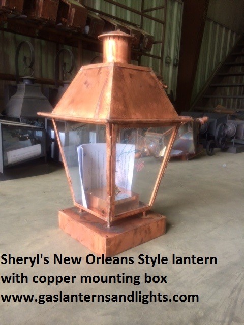 Sheryl's Gas Lantern on Top of Columns