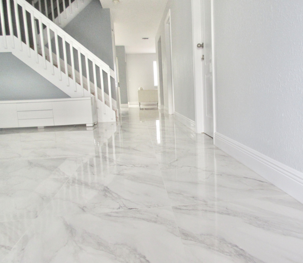 Inspiration for a transitional hallway remodel in Miami