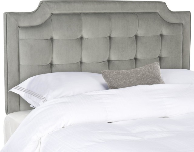 Safavieh Sapphire Tufted Velvet Headboard, King Transitional Headboards by Decor Savings