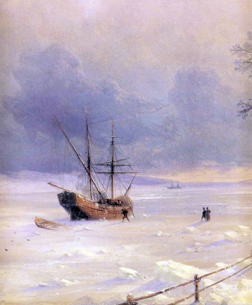 Ivan Constantinovich Aivazovsky Frozen Bosphorus Under Snow Print