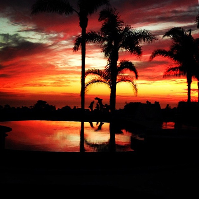 Amazing Sunset Views with Pool Reflection