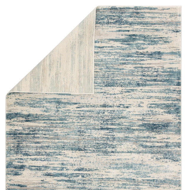 Jaipur Living Heaston Abstract Blue/ Ivory Area Rug (5'3"X7'6"), 10'2
