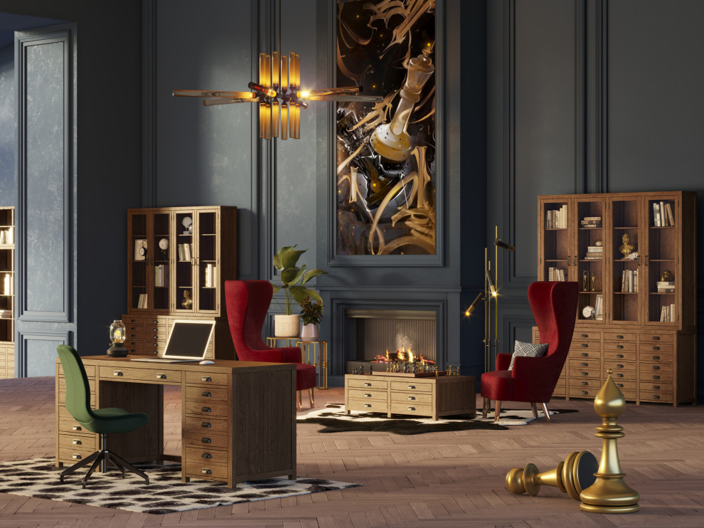 Рабочий кабинет в загородном доме