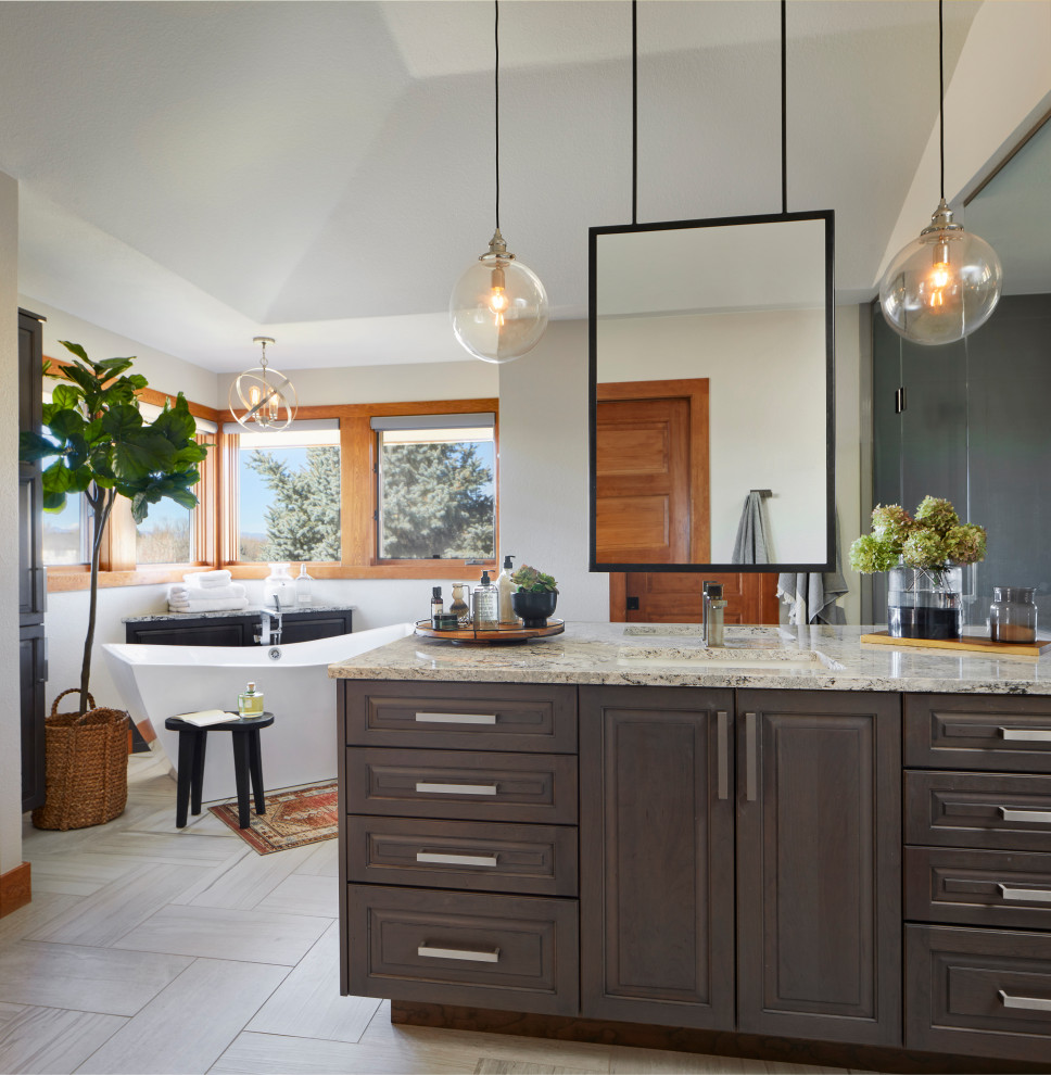 Inspiration for a transitional bathroom remodel in Denver