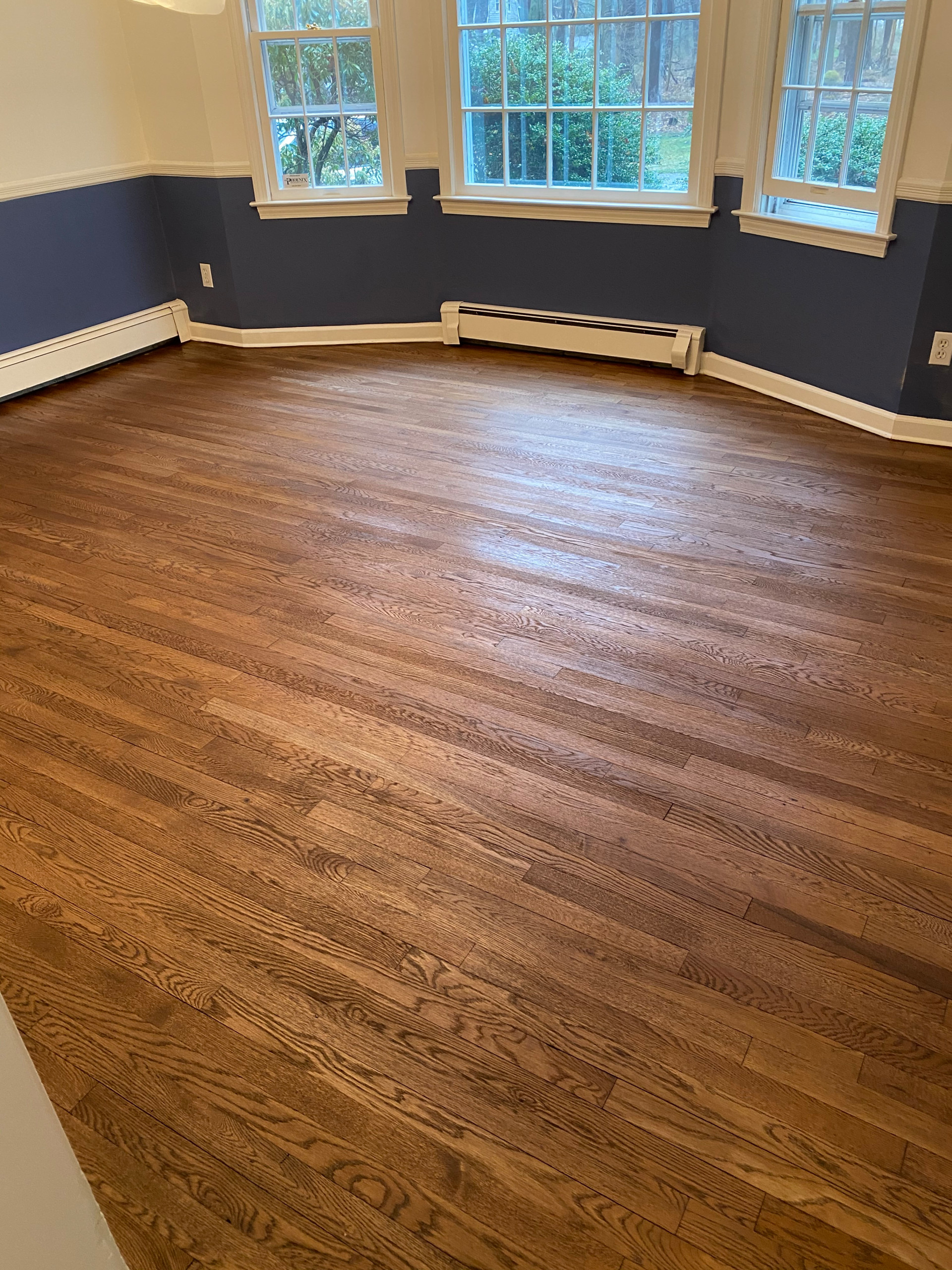 Flooring Refinish - Before, During, and After