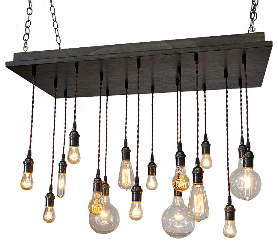 industrial chandelier dining room