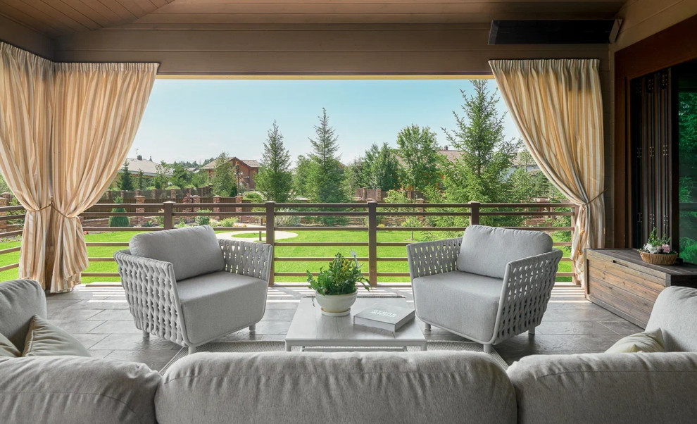 Дом из клееного бруса в стиле шале