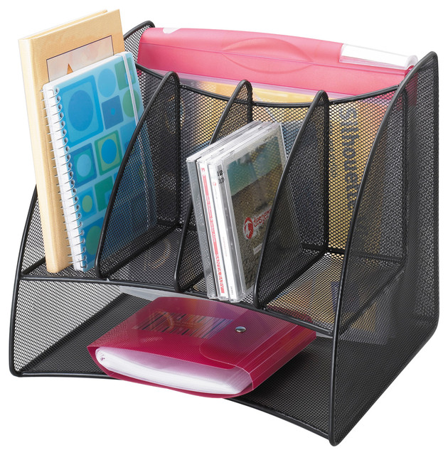 Onyx Mesh Desktop Corner Organizer Contemporary Desk Accessories Onyx Mesh Desktop Corner Organizer