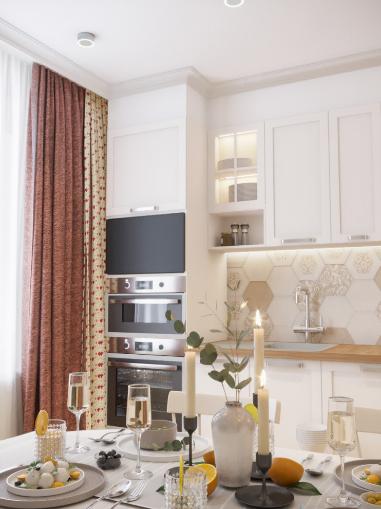 Светлая уютная кухня