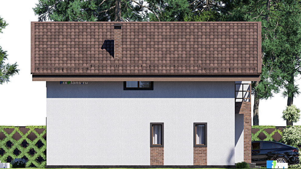 Проект дома с мансардой 11х10 м S137м2 F-17603