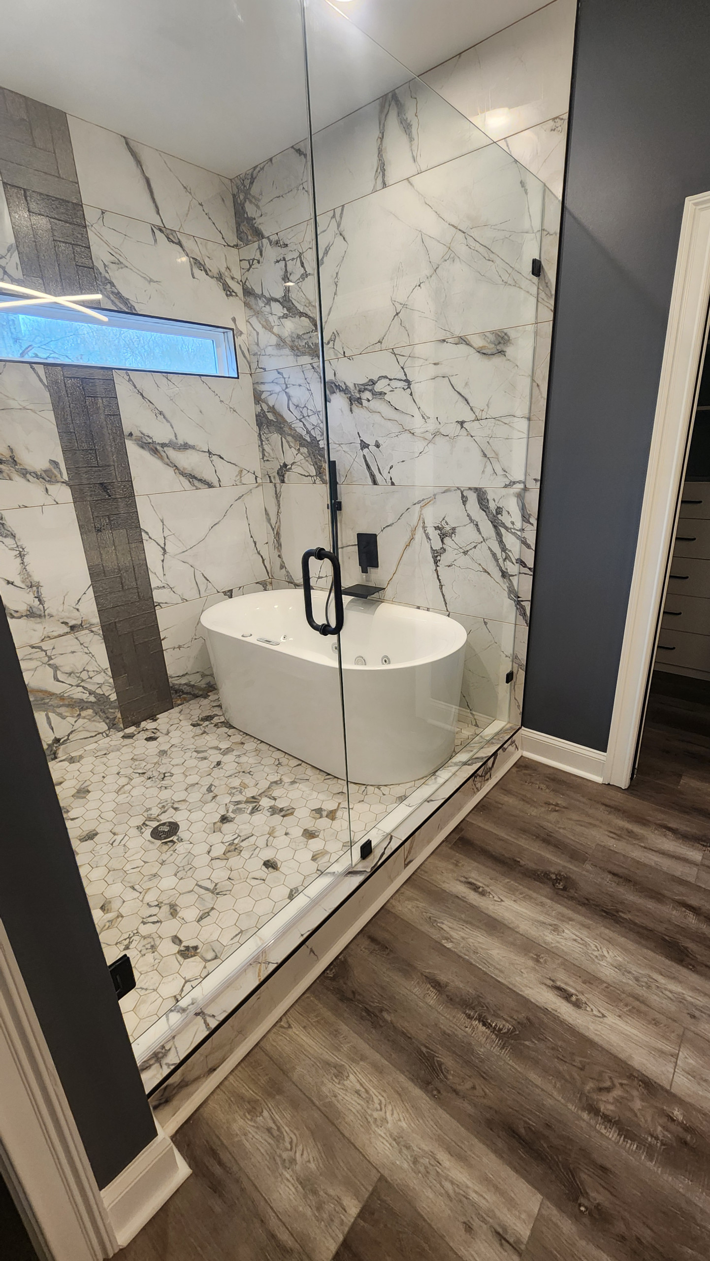 Custom Home: Spa Like Bathroom w/ Large Closet