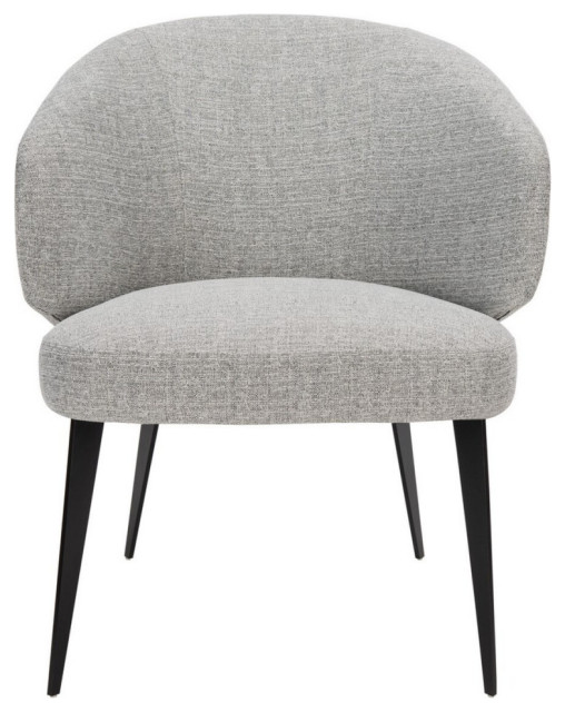 Stanford Curved Accent Chair Light Gray Midcentury Armchairs And