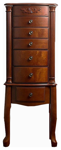 Amber Walnut Jewelry Armoire Auburn Traditional Amber Walnut Jewelry Armoire Auburn