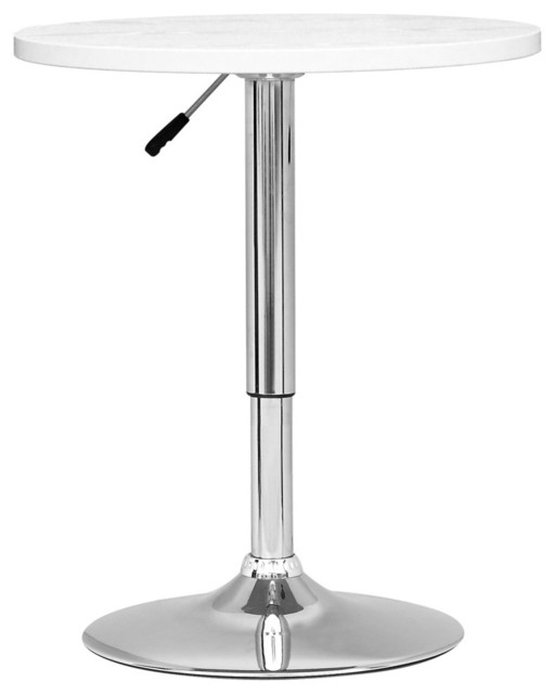 Fast Homesquare Adjule Height Round Bar Table White Wood Adjule Height Round Bar Table