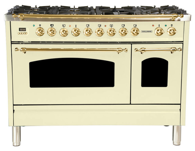 Double Oven Dual Fuel Italian Range, 48 - Contemporary - Gas Ranges And ...