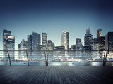 Skyscrapers Night City View Wall Mural Non-Woven Photo