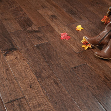 Hickory Hand Scraped Prefinished Solid Wood Flooring, Old West, Sample