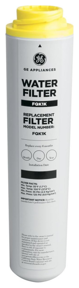 2 Pack GE FQK1K Under Sink Water Filter, Replacement for Water Filtration System