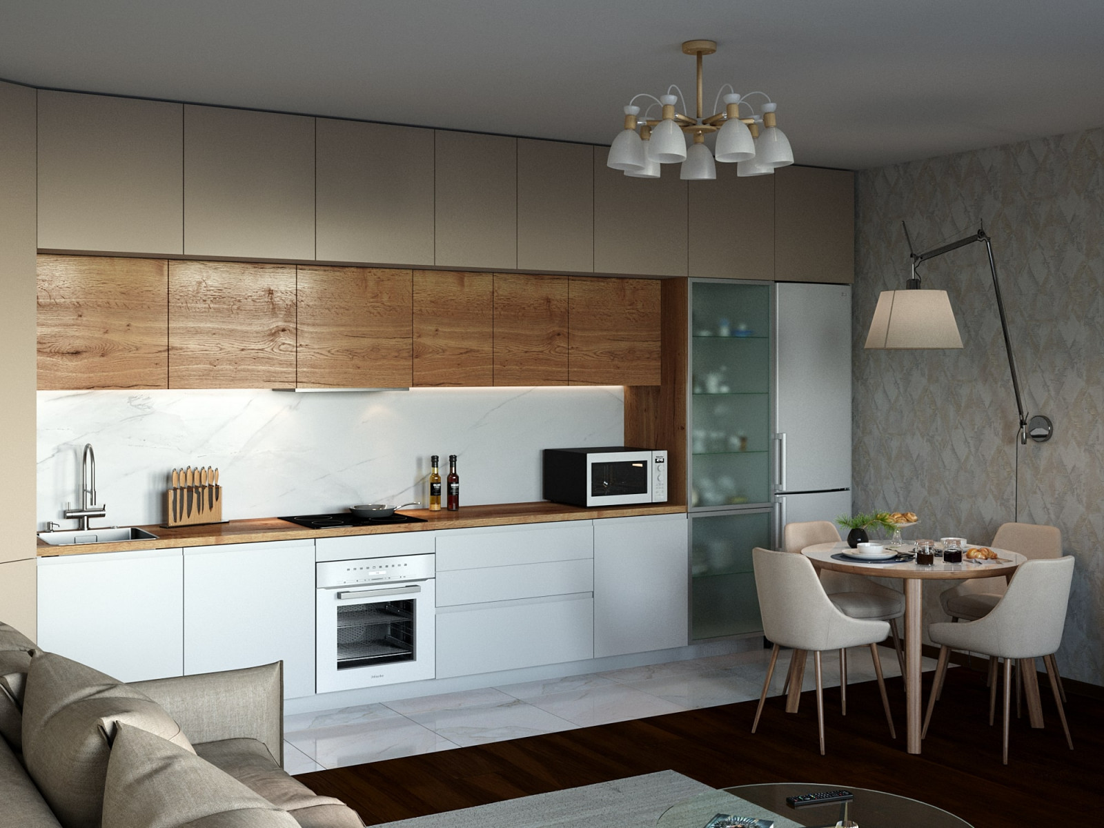 Спальня, детская и кухня в ЖК Статус