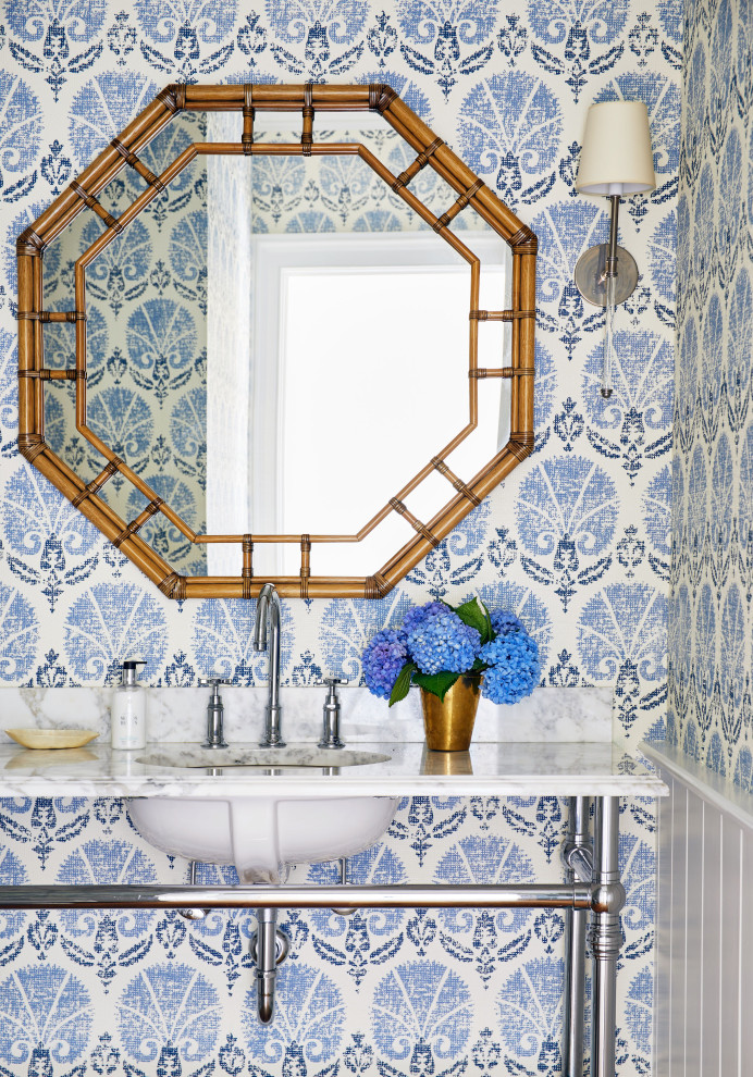 Cottage by the Sea - Beach Style - Powder Room - Bridgeport - by ...