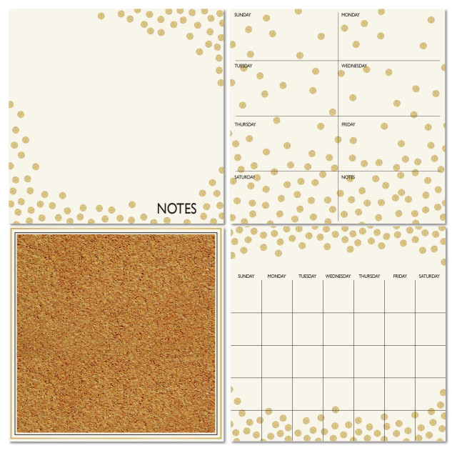 Gold Confetti Organization Kit Contemporary Bulletin Boards And