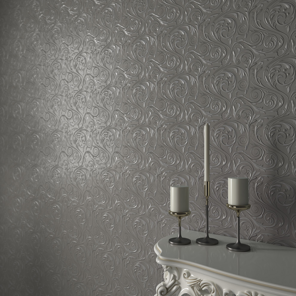 Гипсовые обои Wallcrusta в интерьере