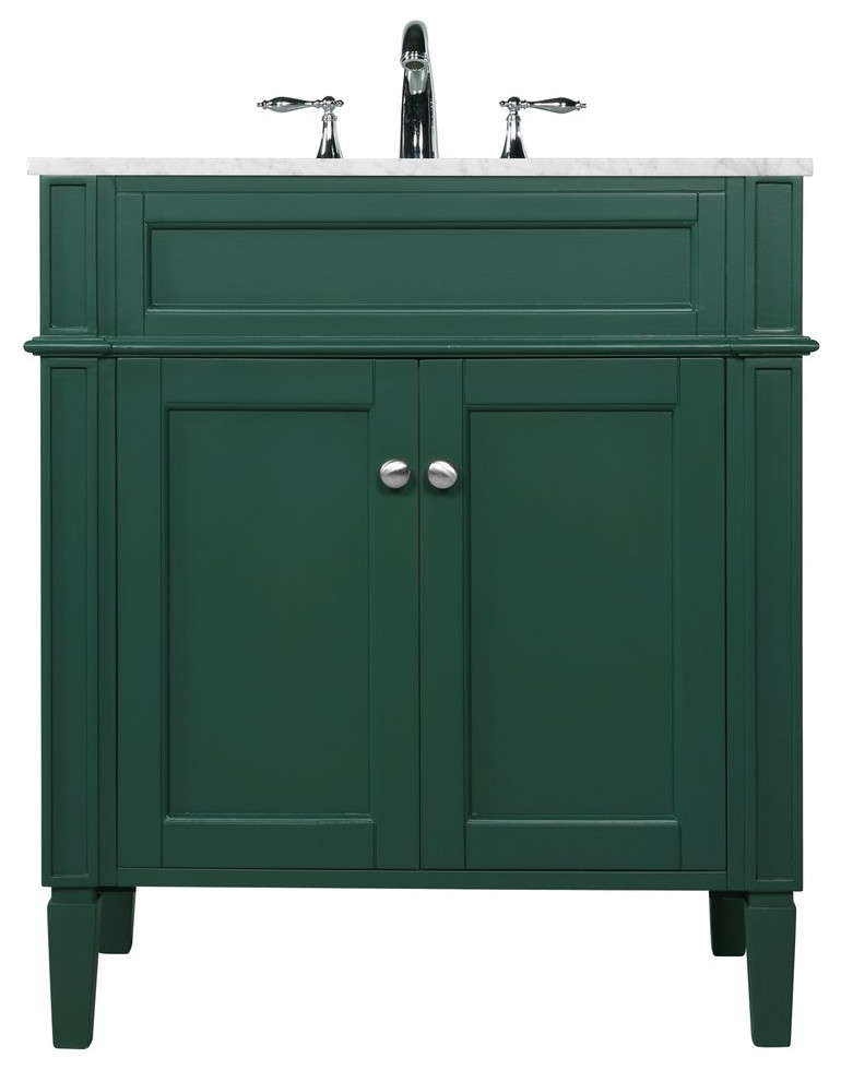 Elegant Decor Park Avenue Bathroom Vanity Green Contemporary