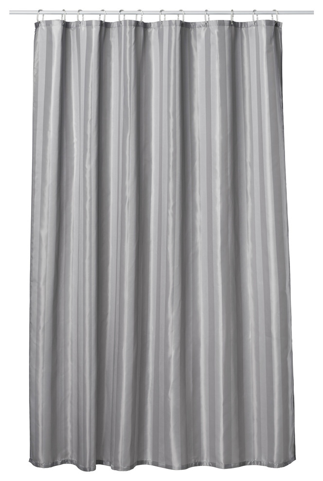 Extra Long Shower Curtain 72 X 78 Gamma Dove Gray Fabric