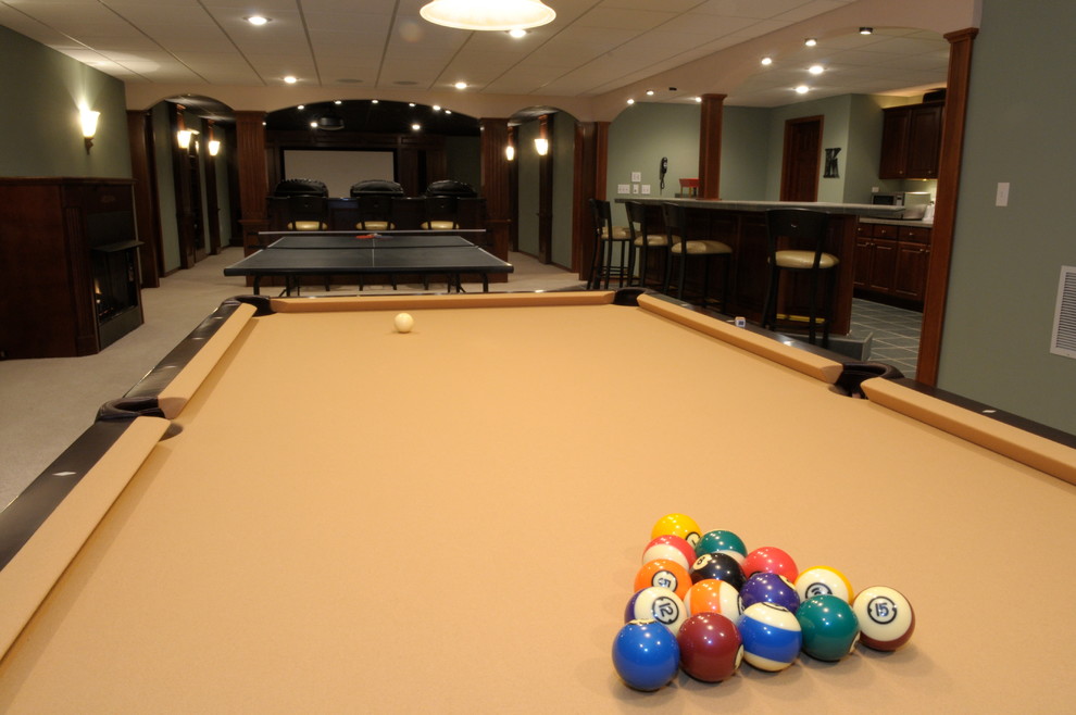Basement - transitional basement idea