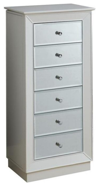 Acme Talor Jewelry Armoire In White Transitional Armoires By Kolibri Decor Houzz Acme Talor Jewelry Armoire In White, Jewelry Armoire White