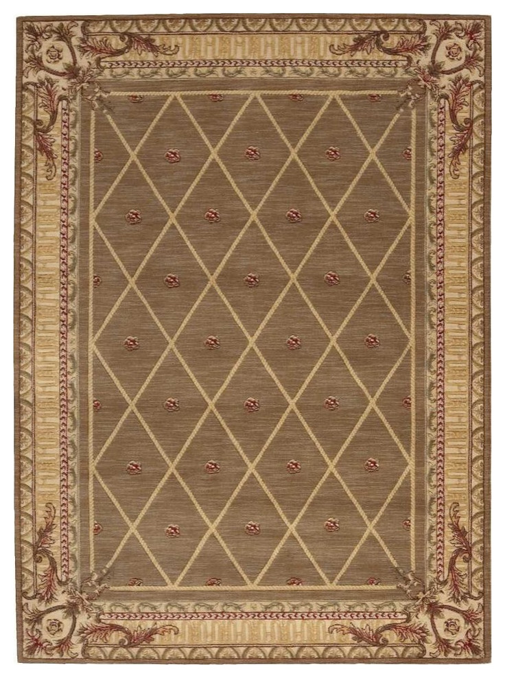 Nourison Ashton House Cocoa Area Rug, 5'6 x 7'5 Traditional Area