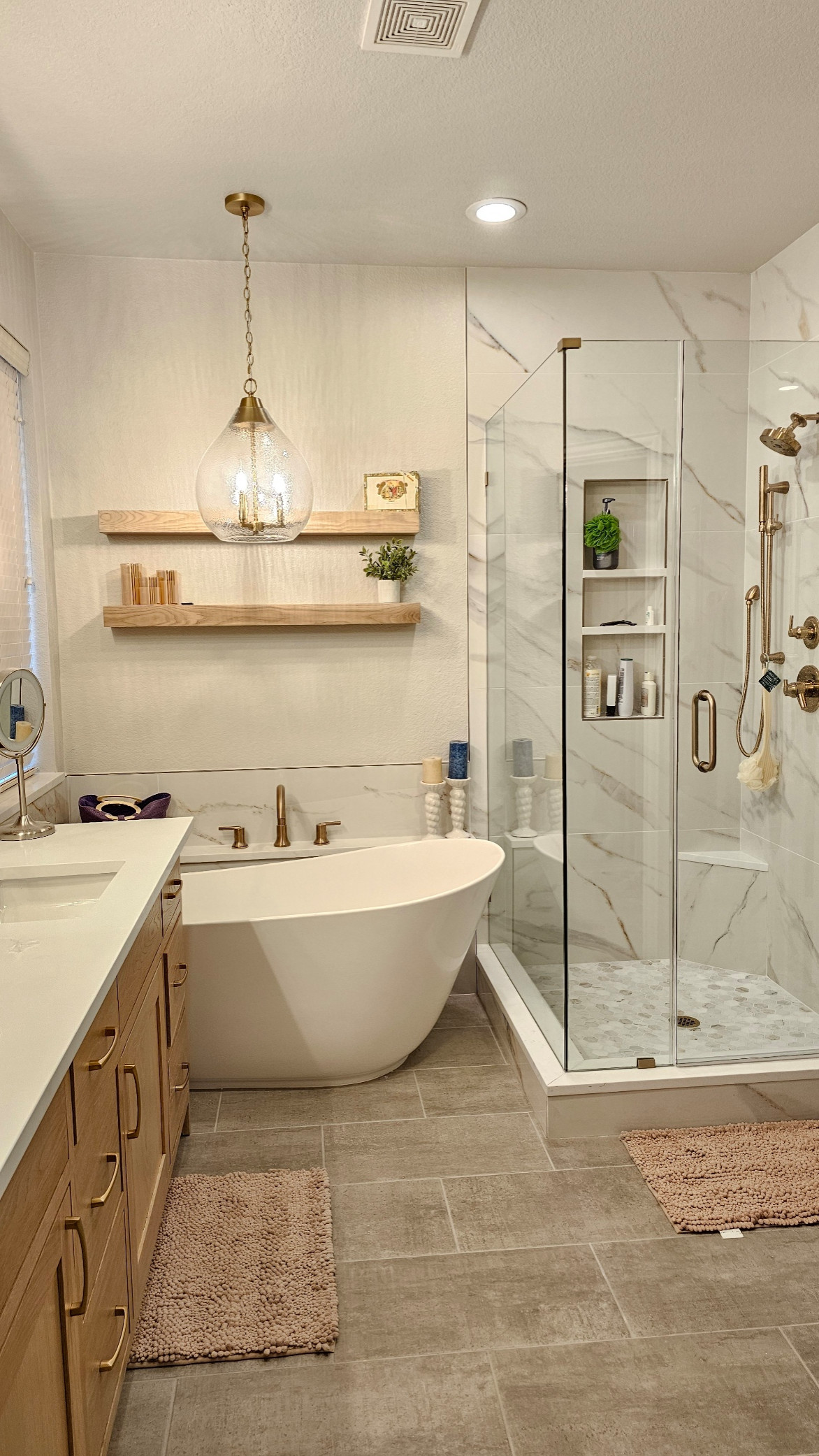 Lewisville TX - Rachel Master Bathroom Remodeling
