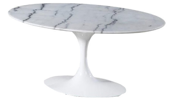Lippa Oval Tulip Marble Top Dining, Oval Pedestal Table Marble