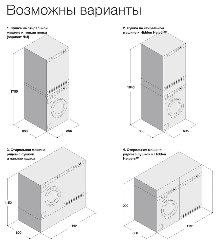 Еще варианты постирочных комплексов от ASKO