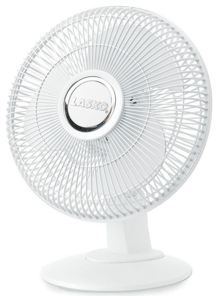 12" Table Fan, White Contemporary Electric Fans by BuilderDepot