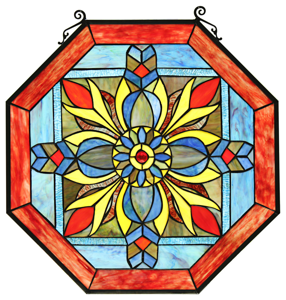 CHLOE Lighting DREAM CATCHER TiffanyStyle Geometric Stained Glass