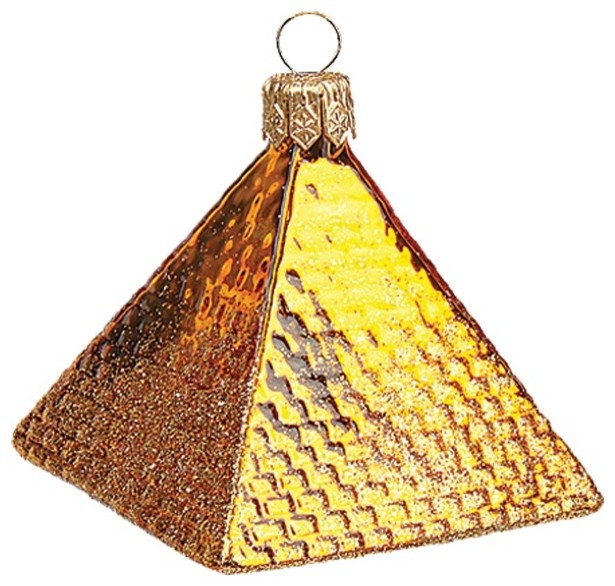 Mini Egyptian Pyramid Polish Mouth Blown Glass Christmas Ornament Mini Egyptian Pyramid Polish Mouth Blown Glass Christmas Ornament - Christmas Ornaments - by Pinnacle Peak Trading Company - Mini Egyptian Pyramid Polish Mouth Blown Glass Christmas Ornament