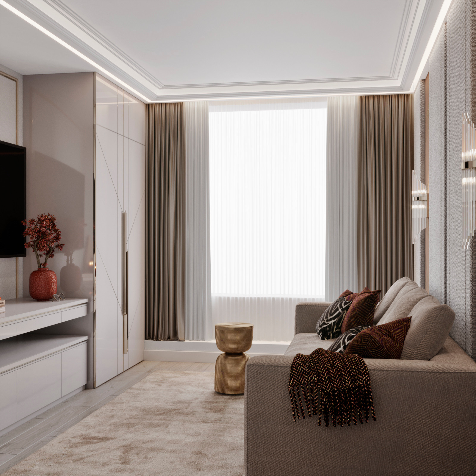 ДИЗАЙН ИНТЕРЬЕРА КВАРТИРЫ В ЖК СТОЛИЧНЫЕ ПОЛЯНЫ, 92 КВ.М