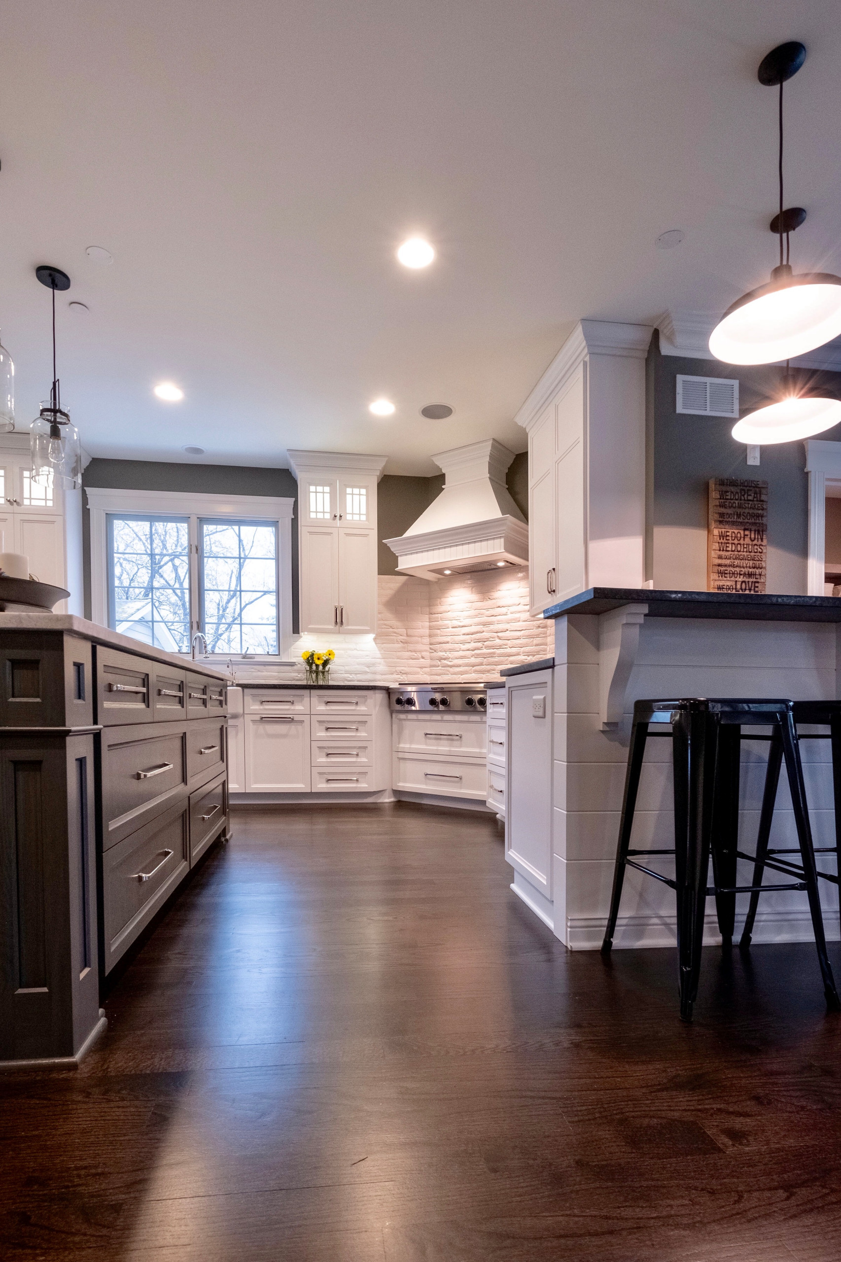 Farmhouse Kitchen, Home Bar and Mudroom