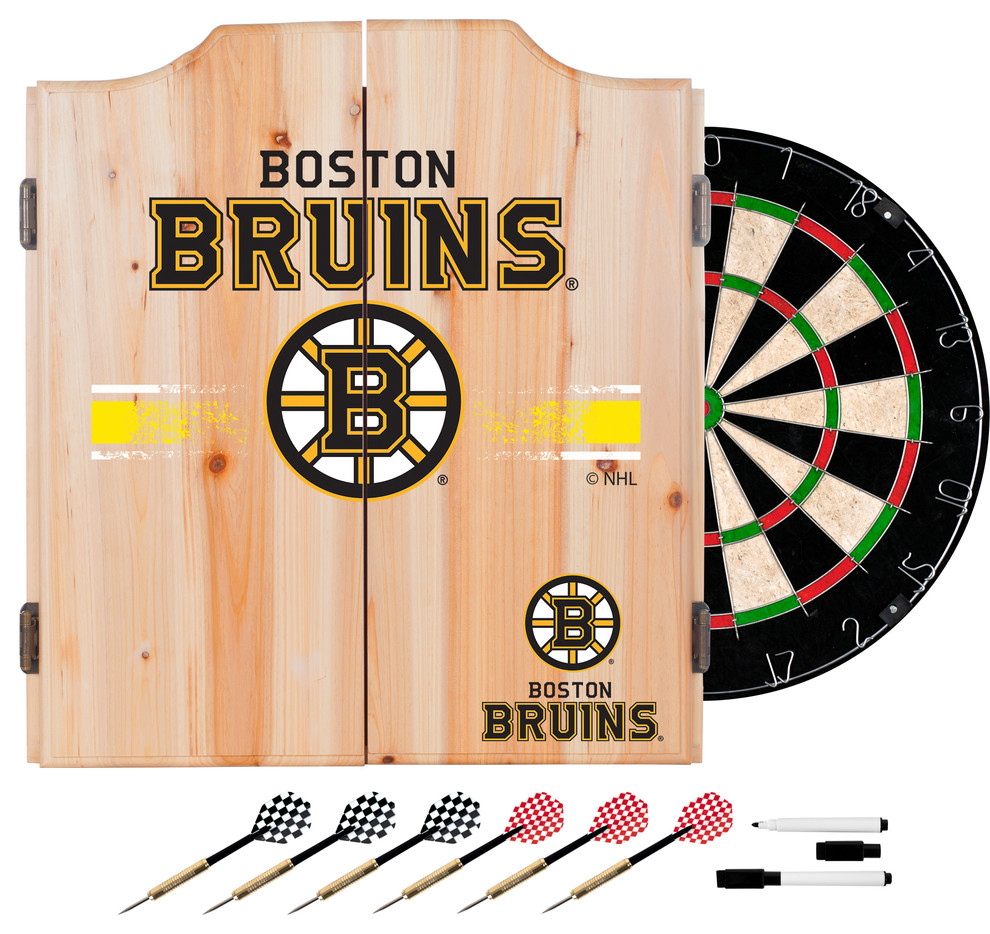 NHL Dart Set With Darts and Board, Boston Bruins Contemporary