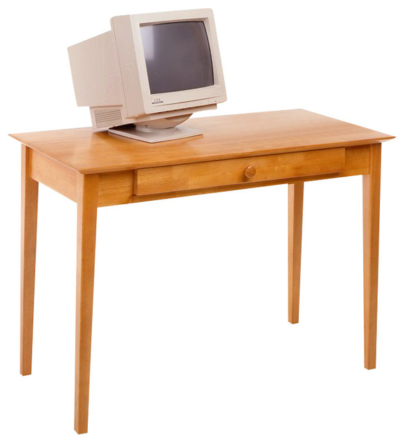 Winsome Metro Studio Solid Wood Computer Desk in Honey Pine ... - Winsome Metro Studio Solid Wood Computer Desk in Honey Pine traditional- desks-and-