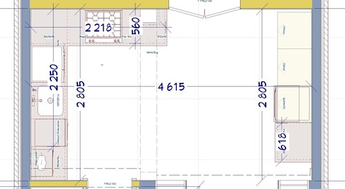 Fine tuning of kitchen plan - advice please  A) We're removing the existing radiator and installing a hydronic plinth  heater. The current radiator pipework, which will connect to the plinth  heater, ...