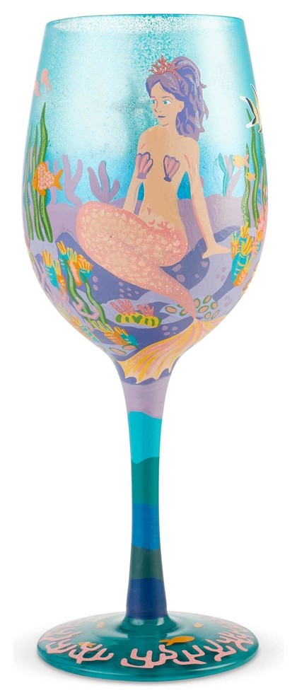 "Miss Mermaid" Wine Glass by Lolita