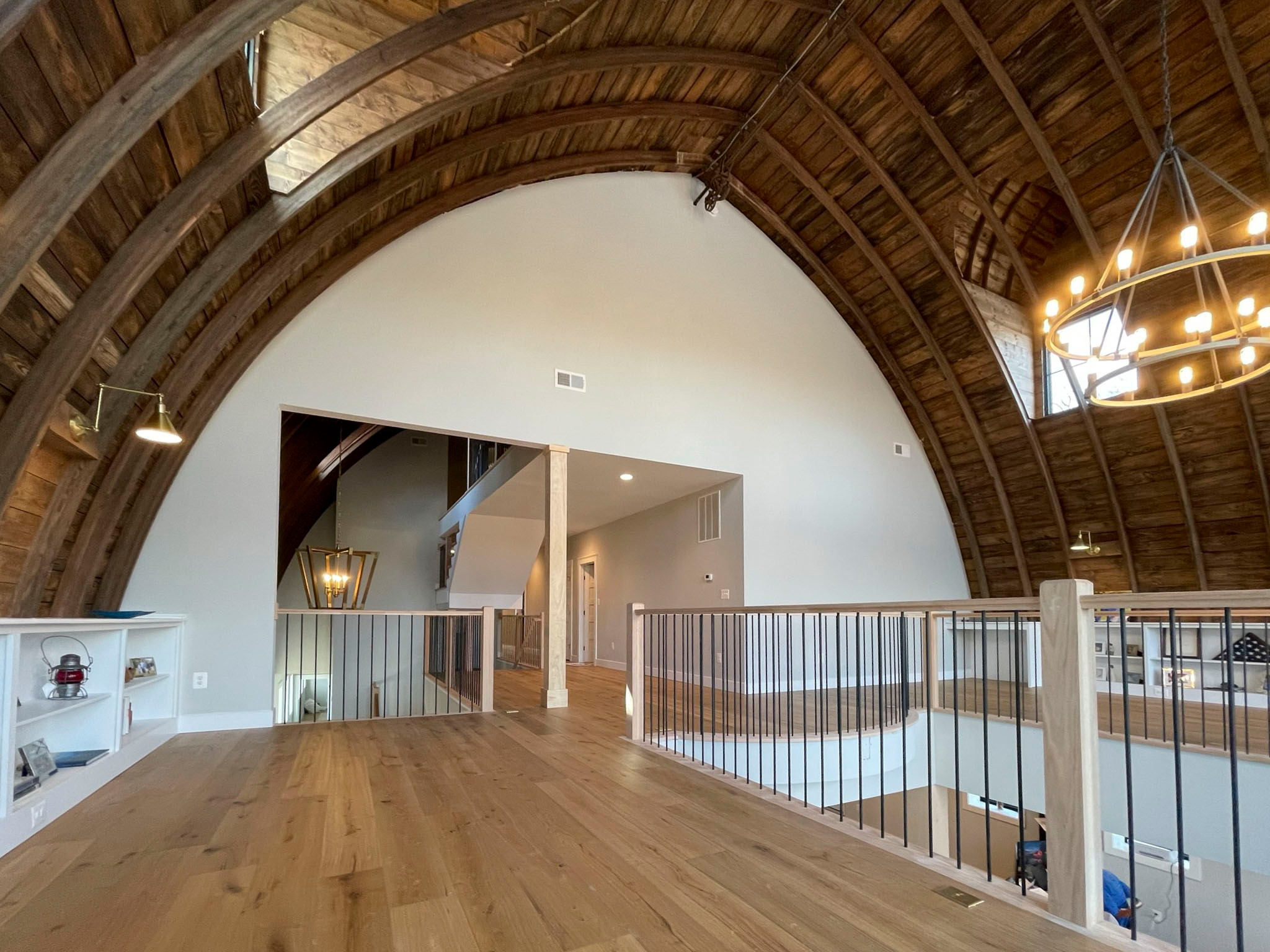 102_Straight-Freestanding Stairs/Landing in Barn Style Home, Leesburg VA 20175