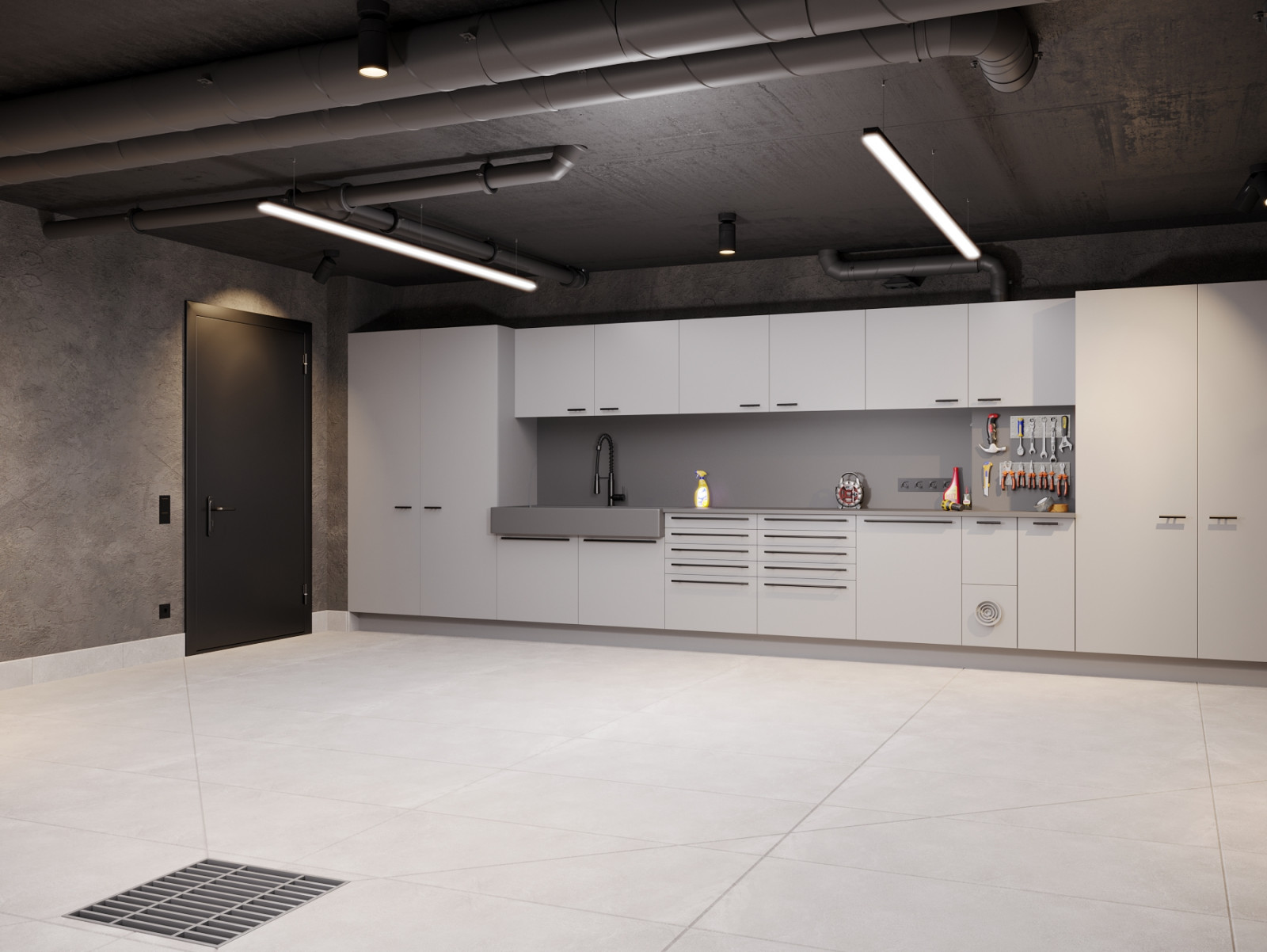 Гараж на две машины в частном доме