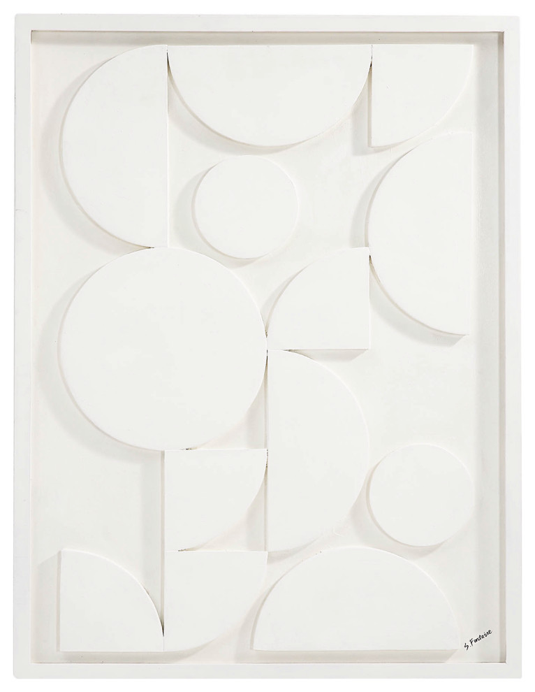 Tivat Foam Wall Art with White Frame Contemporary Wall Accents by Renwil Houzz