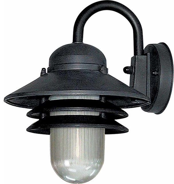 Volume Lighting 1 Light Black Outdoor Wall Mounted Fixture Volume Lighting 1 Light Black Outdoor Wall Mounted Fixture Beach Style Lights And Sconces By Jungle