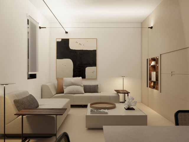 Villa contemporary-vardagsrum