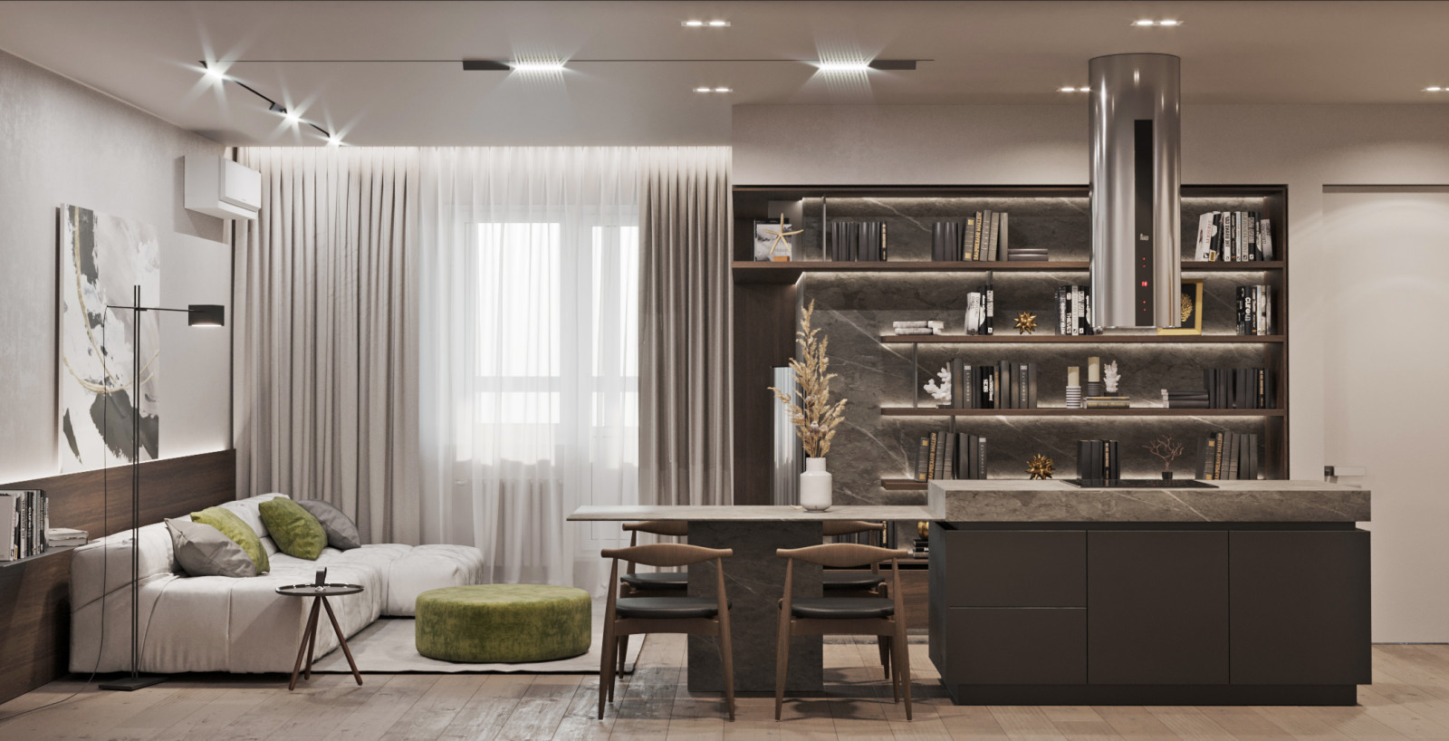 Квартира в бежевых тонах